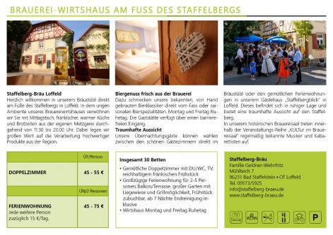 Brauerei-Wirtshaus am Fuß des Staffelbergs