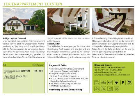 Ferienappartement Eckstein Ebensfeld