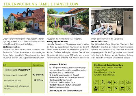 Ferienwohnung Familie Hanschkow