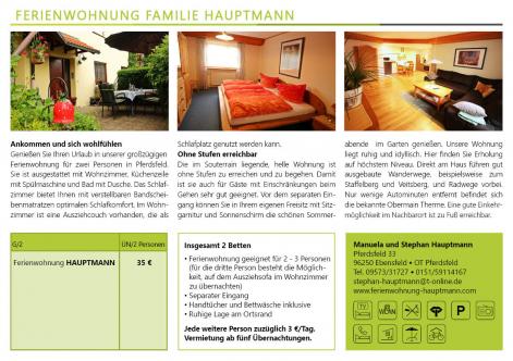 Ferienwohnung Familie Hauptmann