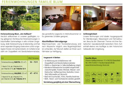 Ferienwohnung Familie Blum