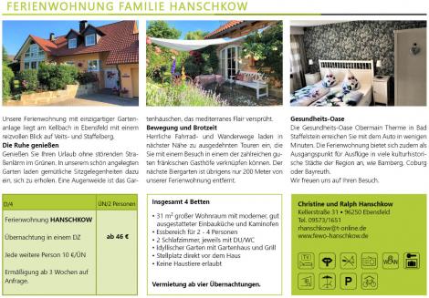 Ferienwohnung Familie Hanschkow