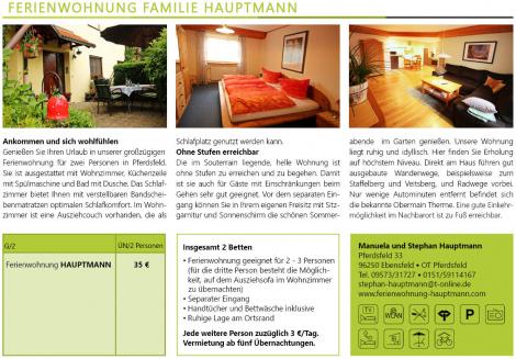 Ferienwohnung Familie Hauptmann