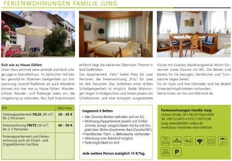 Ferienwohnungen Familie Jung