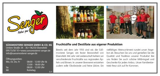 Süßmosterei Senger Ebensfeld